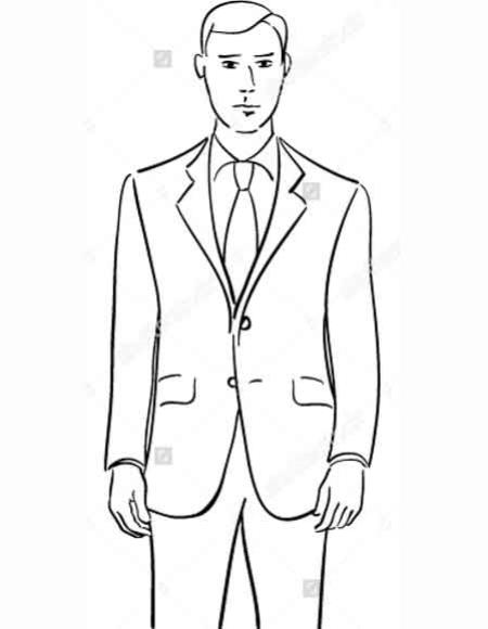  Men's 2 Button Demantie Slim Fit Notch Lapel Single Breasted Closure Black Suit