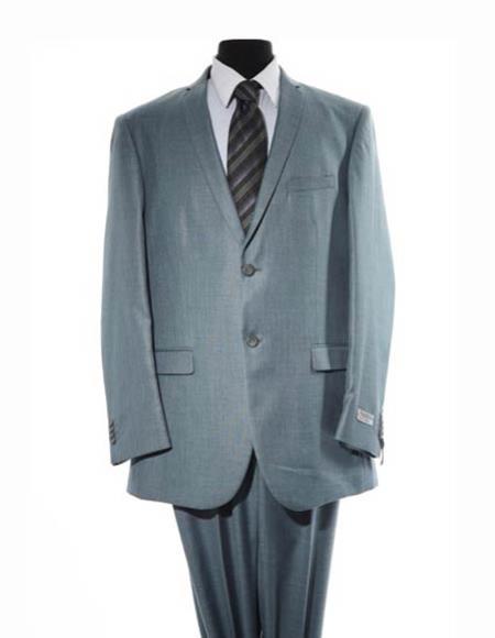  Men's 2 Button Notch Lapel Single Breasted Blue Suit