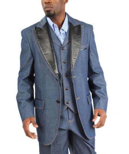 men's Suits Three Button Traditional Fit Black,Blue