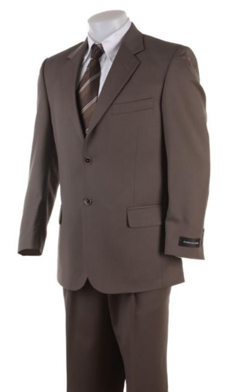 2 Button Style English brown color shade Superior Fabric Business Suit 