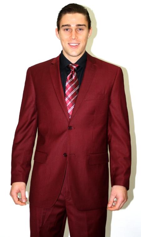 2 piece affordable suit Online Sale - Burgundy ~ Maroon ~ Wine Color 