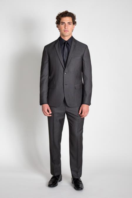 Call if not Text or Whatsup 3104300939 To Setup The Group - Call: 3104300939 Men's 2 Button Slim Fit Charcoal Pinstripe Suit