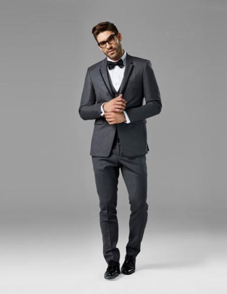  men's Charcoal Gray best Suit buy Wool one get one suits free vested Suit 