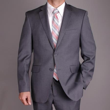 Tapered Leg Lower rise Pants & Get skinny Mantoni Dark Grey Masculine color Gray Wool Fabric Slim-fit 2-Button Suit 