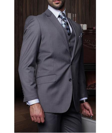 Burgundy Italian tailored fit 3 piece suit for men - Ottavio Nuccio Gala