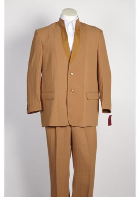  men's Single Breasted Chestnut 2 Button Suit