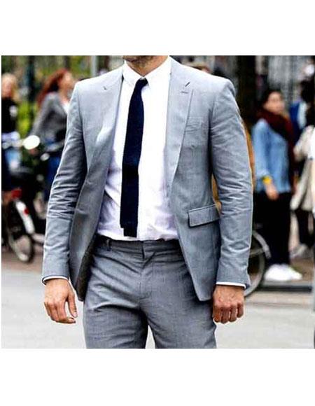 Men's Hitman Bodyguard Ryan Renolds Notch Lapel Grey 2 Button Fully Lined Suit
