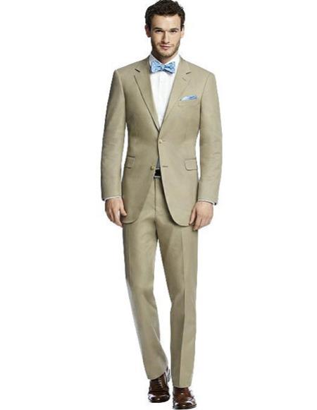  men's khaki best Suit buy one get one suits free Suit  Wool 