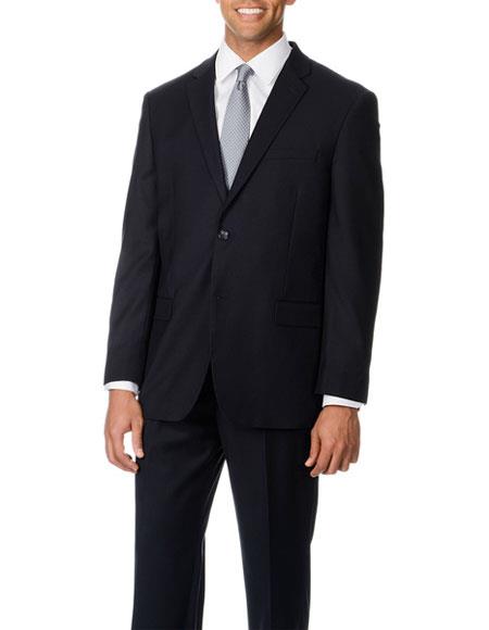  Navy Blue Suit - Navy Suit Caravelli Men's Double Vent Single Breasted 2 Button Navy Suit 