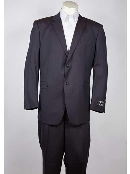  Two Button Navy Classic Fit Single Breasted Notch Lapel Suit