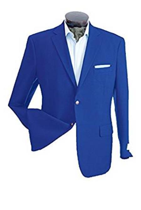 OUYE Mens 2 Button Solid Single Breasted Suit Jacket 