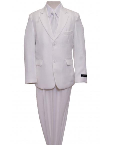  Boys Husky Suit Cut Boy Suit 2 Button Style Vested White Suits For Teenagers