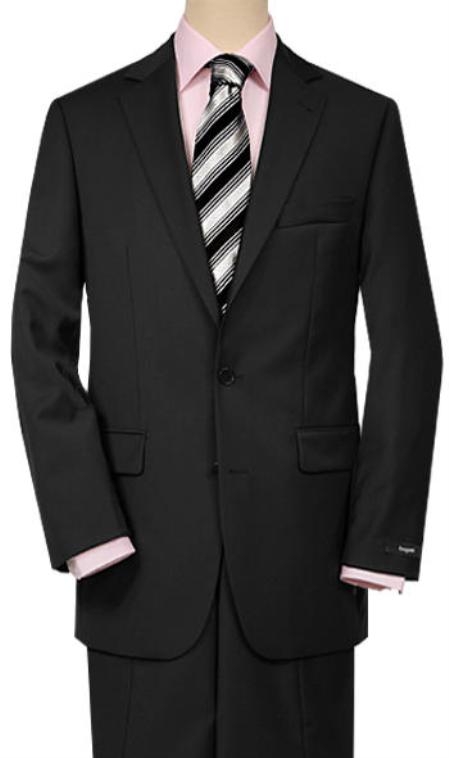 Solid Liquid Jet Black Quality Suit Separates, Total Comfort Any Size Jacket&Any Size Pants 
