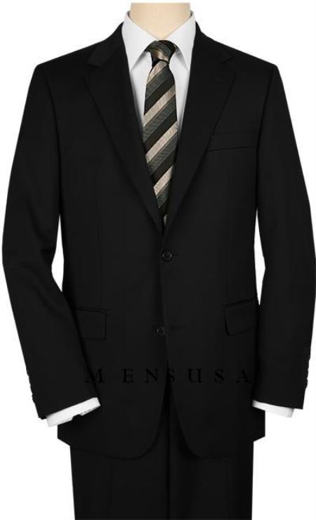 UMO High-quality Construction 2 Button Style Liquid Jet Black om Solid Liquid Jet Black Ultimate Tailoring &Wool Fabric 