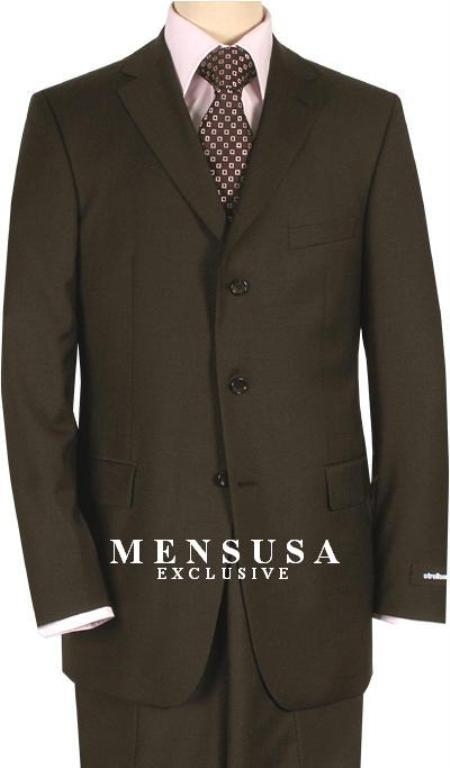Solid brown color shade Quality Suit Separates, Total Comfort Any Size Jacket&Any Size Pants 