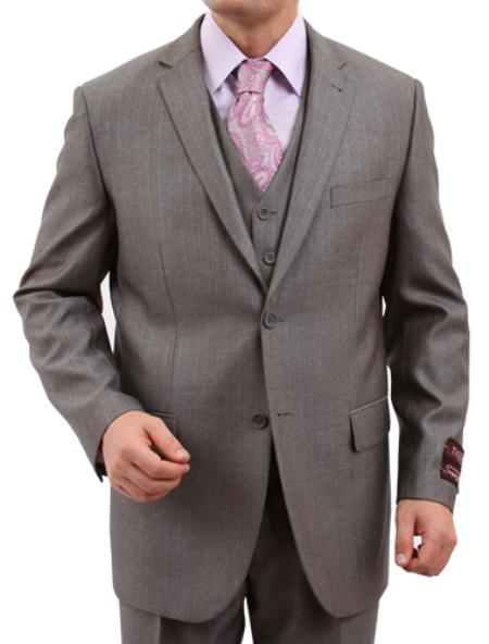  Solid patterned 2 Button Style Front Closure Suit 