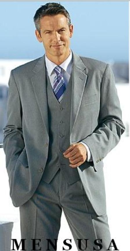 Two-Buttons-Gray-Wool-Suits