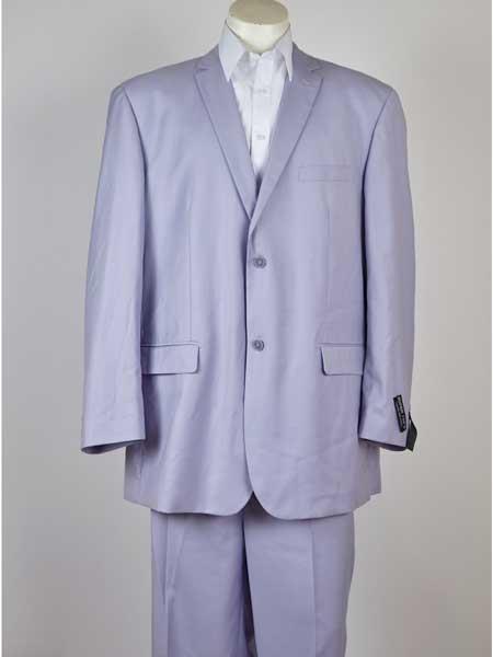  2 Button Style Men’s Single Breasted Lilac Notch Lapel Fabric Suit