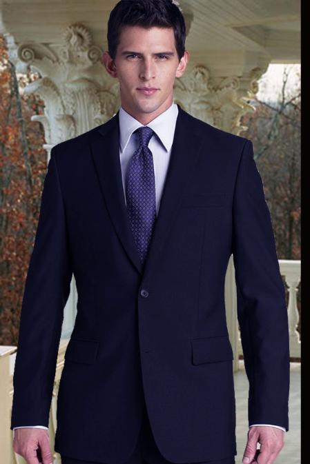2 Button Style Superior Fabric 150'S 2 PIECE Wool Fabric SUIT Side VENT BACK JACKET STYLE WITH 1 Pleated Slacks PANTS 