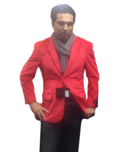 color shade7293 2 Button Style Notch Collar Single-Breasted Fully Lined Velvet ~ Velour Blazer Online Sale red color shade 