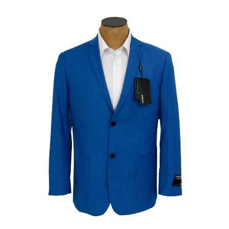 Solid royal blue pastel color Sport Coat Jacket Blazer Online Sale 