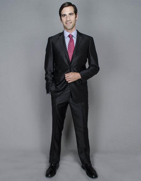 Giorgio Fiorelli Suit men's Shine Slim Two Buttons Authentic Giorgio Fiorelli Brand Wool suits Flat Front Pants