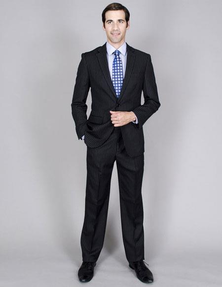 Giorgio Fiorelli Suit Men's Two Buttons Stripe Single Breasted Authentic Giorgio Fiorelli Brand Wool suits 
