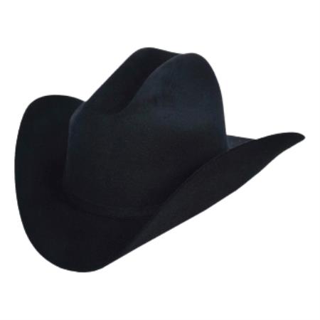 Los Authentic Los altos Hats-Valentin Style Cowboy Hat – Liquid Jet Black 