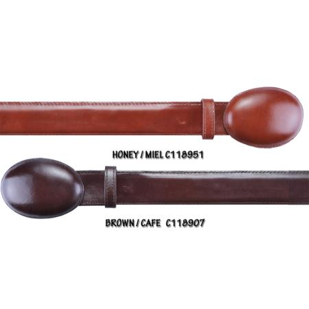 Western Style Cowhide Belt Honey & brown color shade 