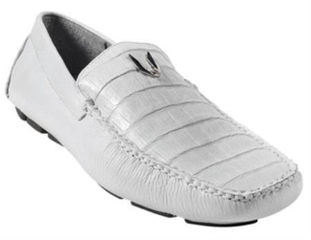White Genuine Cai Belly Driver Vestigium Driving Shoes for Online slip on loafers for 