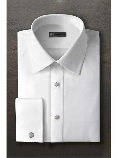  Evan White Laydown Tuxedo Shirt With Frenched Cuffed Ted Baker Brand Regular Fit