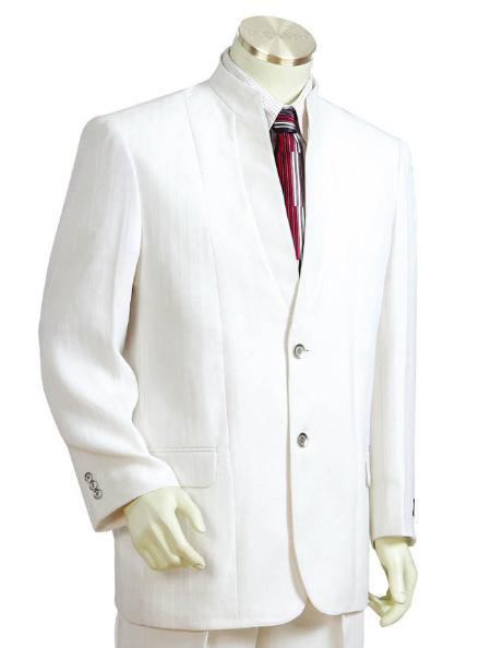 Two Button Athletic Cut Suits Classic Fit  for Online White 