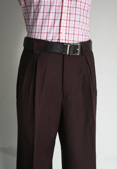 Wide Leg Pants Wine 1920s 40s Fashion Clothing Look ! Wool