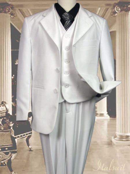 White 3pc Boys Suit
