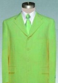 Bright green suit