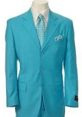 Turquoise and white suit