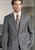 Silver pinstripe suit