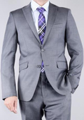 Grey slim fit suit