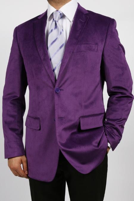 Purple velvet blazer