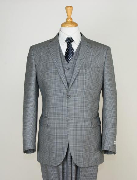 Slim Cut Suit Checkered Fabric