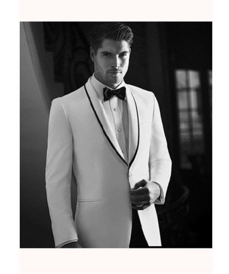 Mens Slim Fit Black Satin Lapel Tuxedo Dinner Suit 1 Button Wedding Party