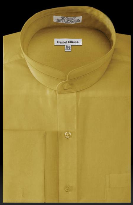 Banded collar shirts for men