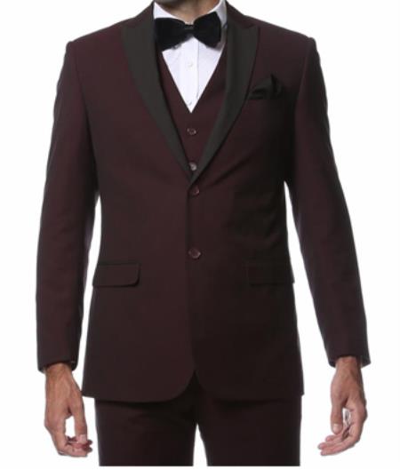 Burgundy 3 PC Suit