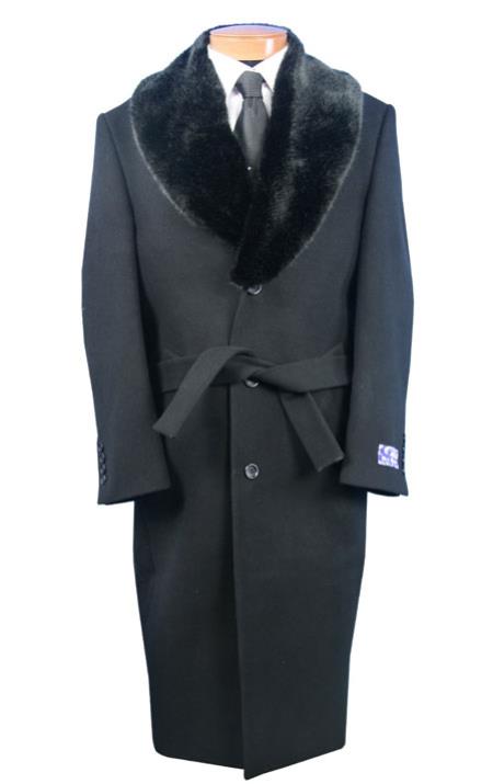 Wool Overcoat Black