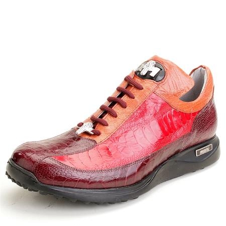 Product#RM3002 red color shade Multi Genuine Ostrich
