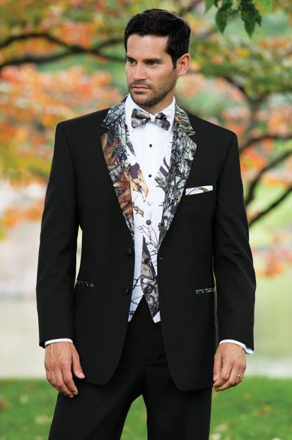  Men's Black Camouflage ~ Camo Notch Wool  Lapel Vested Tuxedo Tux In 3 Options