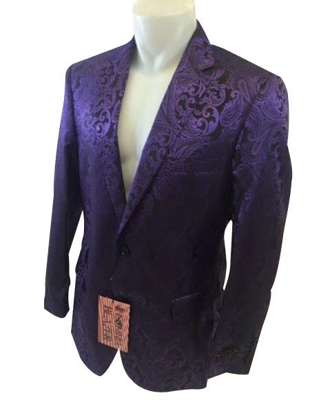  Paisley-100 Alberto Nardoni Best men's Italian Suits Brands men's Purple Blazer (Wholesale price $95 (20PC&UPMinimum))