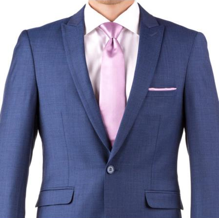 Buy Online Instead of Rental Slim Fit Peak Lapel Groom & Wool Groomsmen Wedding Suits & 1920s Tuxedo Style Online + Mystic Blue + Free Shirt & Tie 