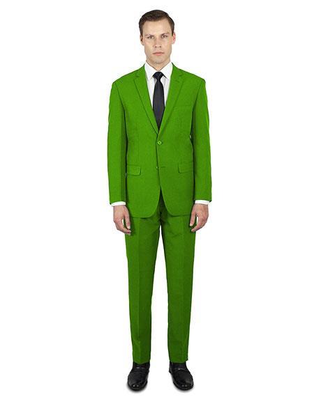 Apple green two button classic fit suit men’s