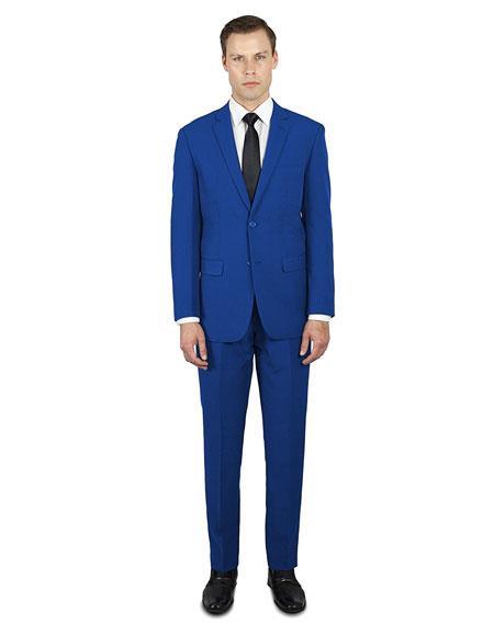  Alberto Nardoni Best Stylish Young Online Holiday Christmas Outfit Prom Affordable Suit For men Indigo ~ Electric Blue ~ Cobalt